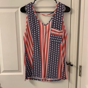 American flag tank
